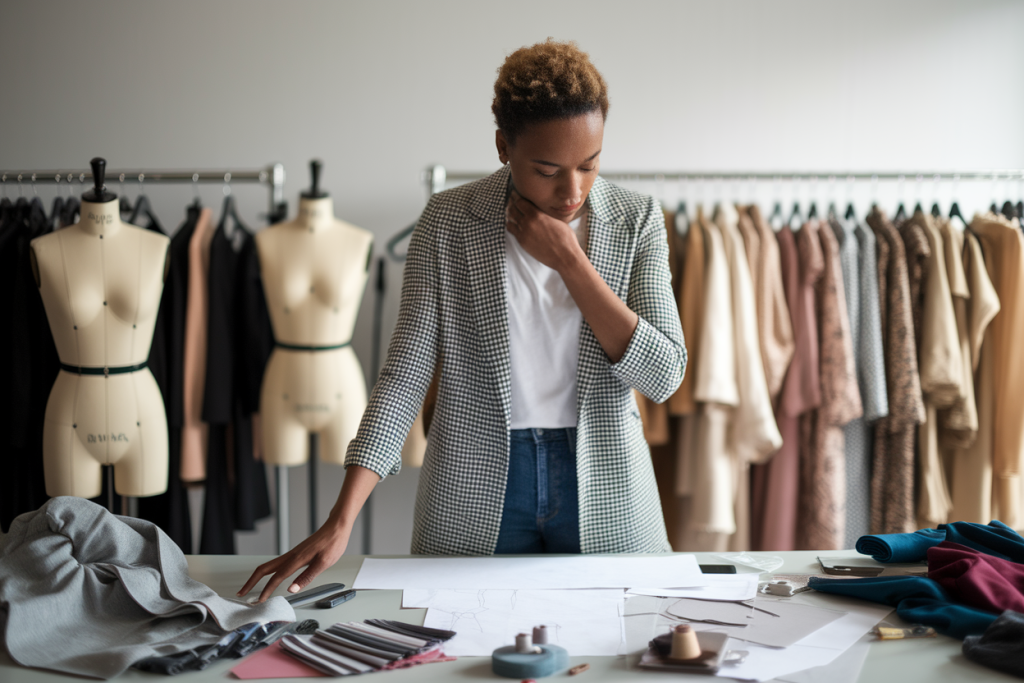 styliste-mode-table-tissus-mannequins