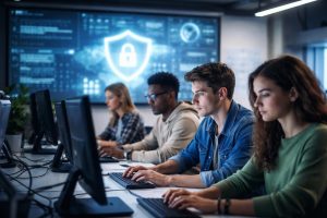 jeunes-adultes-ordinateurs-cybersecurite-tableau-numerique