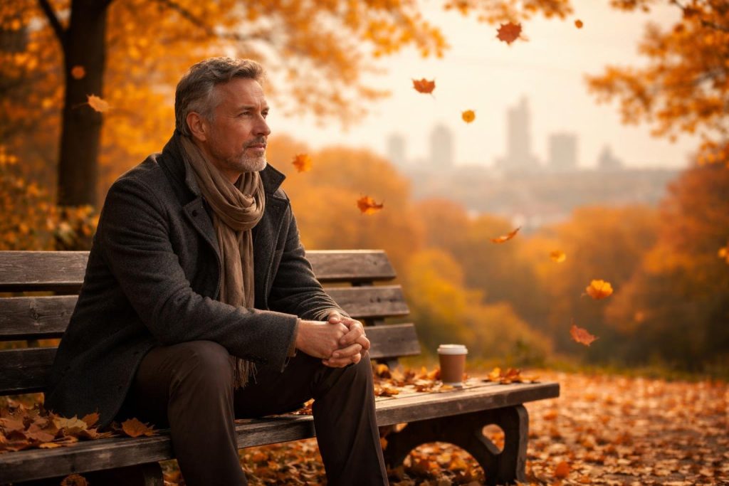homme-age-mur-banc-parc-automne