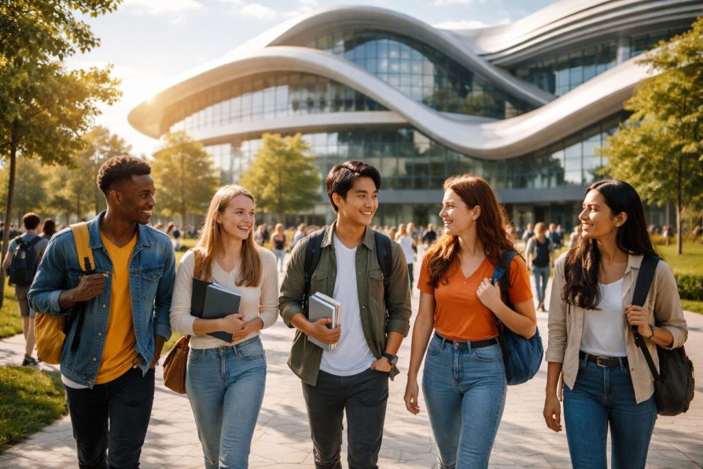 etudiants-campus-batiment-futuriste