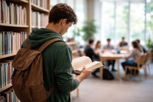 etudiant-bibliotheque-rayons-livres-fenetres