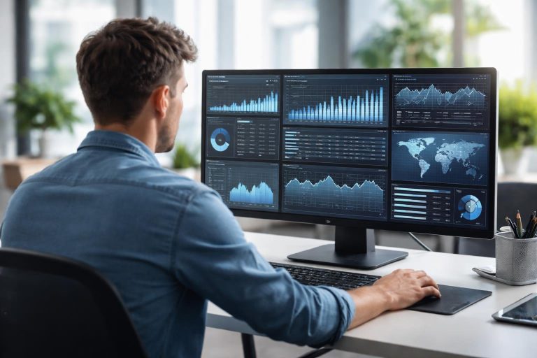 personne-ordinateur-bureau-graphiques-statistiques