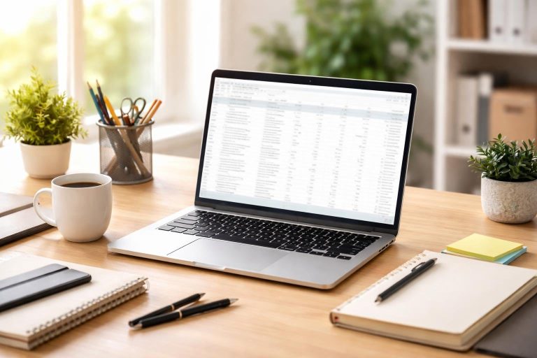 bureau-moderne-ordinateur-tasse-cafe