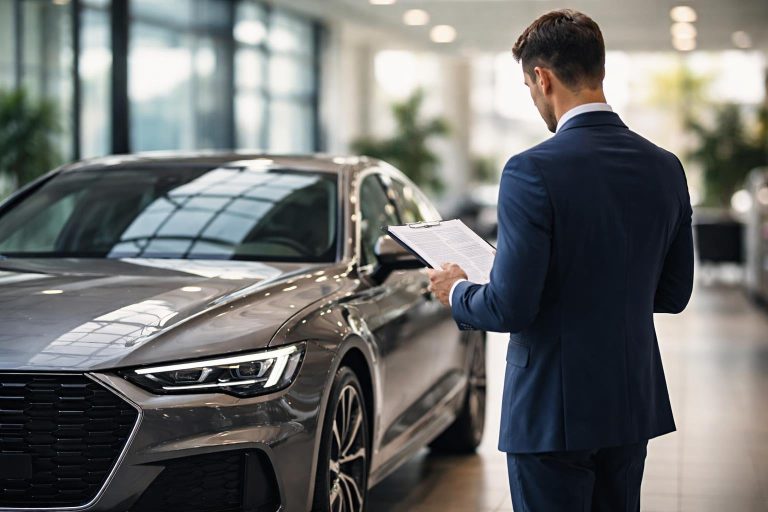 homme-elegant-voiture-moderne-showroom